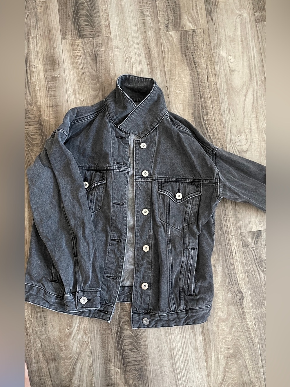 wild fable Men's Washed Black Denim Jacket